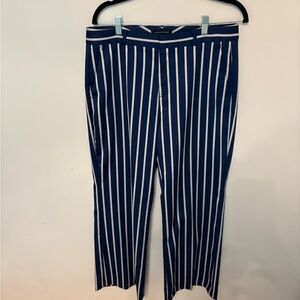 Banana Republic Navy, Gold, and White Striped Trousers size 10